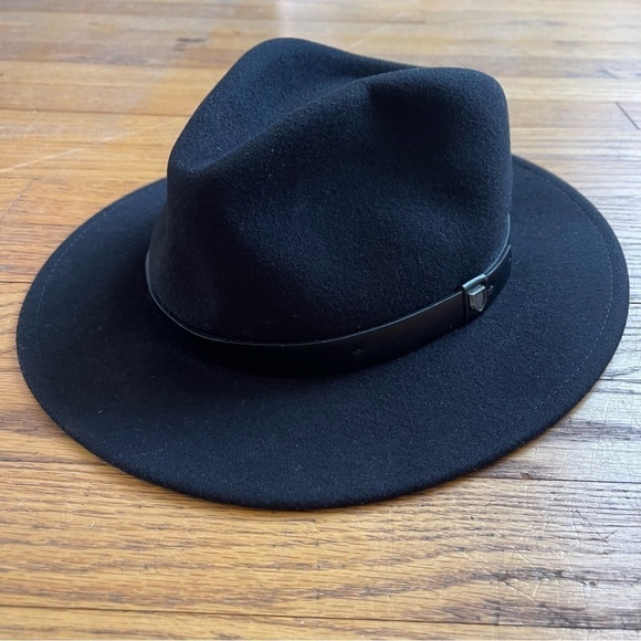 NEW Brixton Messer Fedora Black Wool 10763 Size XS NWT - Picture 1 of 7